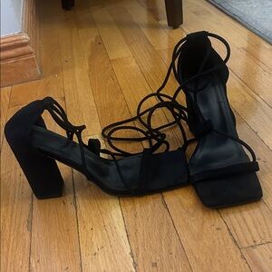Chic Black Strappy Heels